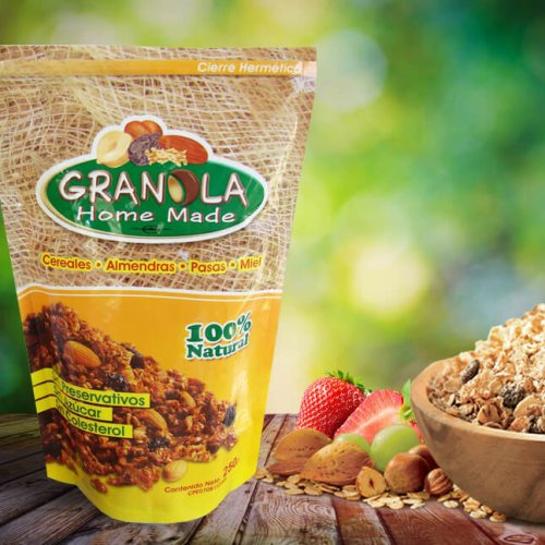 Diseño de Empaque granola Home Made