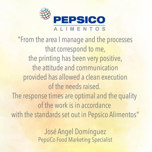 Pepsico Alimentos Testimonial for Expansion Grafica