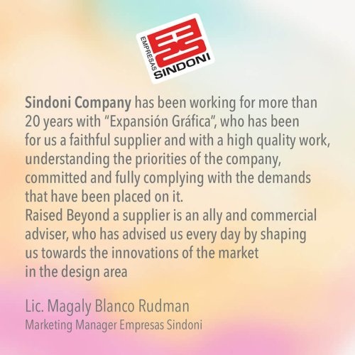 Sindoni Company Testimonial for Expansion Grafica work with Packaging