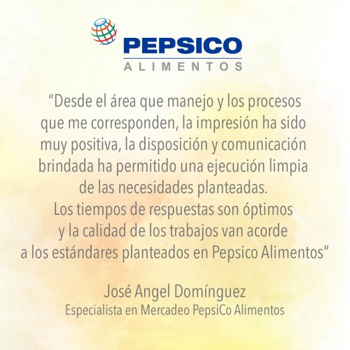 Pepsico Alimentos Testimonial con Expansion Grafica
